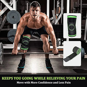 Planet Gates Knee Compression Sleeve Knee Brace Knee Support for Running Gym Workout Sports for Joint Pain and Arthritis Relief Kneepads -1PC