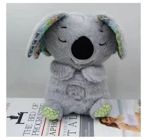 Planet Gates koala A / 30cm Baby Breathe Bear Soothes Baby Otter Plush Toy Children Soothing Music Sleep Companion Sound And Light Stuffed Doll Toy Gifts
