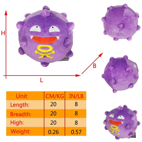 Planet Gates Koffing  deep Pokemon Gengar Cosmog Haunter Plushies Toy Koffing Gastly Ditto Kawaii Purple Anime Peluche Stuffed Doll Christmas Souvenir Gift