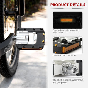Planet Gates KOOTU Bicycle pedals Aluminum alloy material is strong and durable Folding pedals Universal bicycle pedals sealed bearings