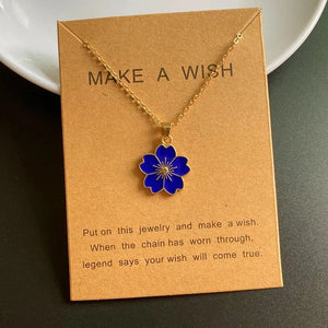 Planet Gates Korean Fashion Flower Pendant Necklace for Girl Women White Yellow Color Trendy Choker Necklace Gift for Summer Wholesale