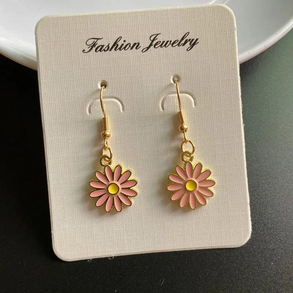 Planet Gates Korean Fashion Flower Pendant Necklace for Girl Women White Yellow Color Trendy Choker Necklace Gift for Summer Wholesale
