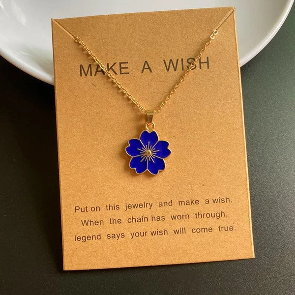 Planet Gates Korean Fashion Flower Pendant Necklace for Girl Women White Yellow Color Trendy Choker Necklace Gift for Summer Wholesale