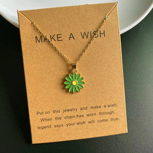 Planet Gates Korean Fashion Flower Pendant Necklace for Girl Women White Yellow Color Trendy Choker Necklace Gift for Summer Wholesale