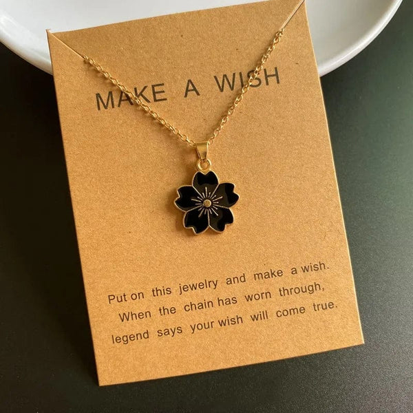 Planet Gates Korean Fashion Flower Pendant Necklace for Girl Women White Yellow Color Trendy Choker Necklace Gift for Summer Wholesale