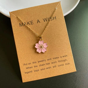 Planet Gates Korean Fashion Flower Pendant Necklace for Girl Women White Yellow Color Trendy Choker Necklace Gift for Summer Wholesale