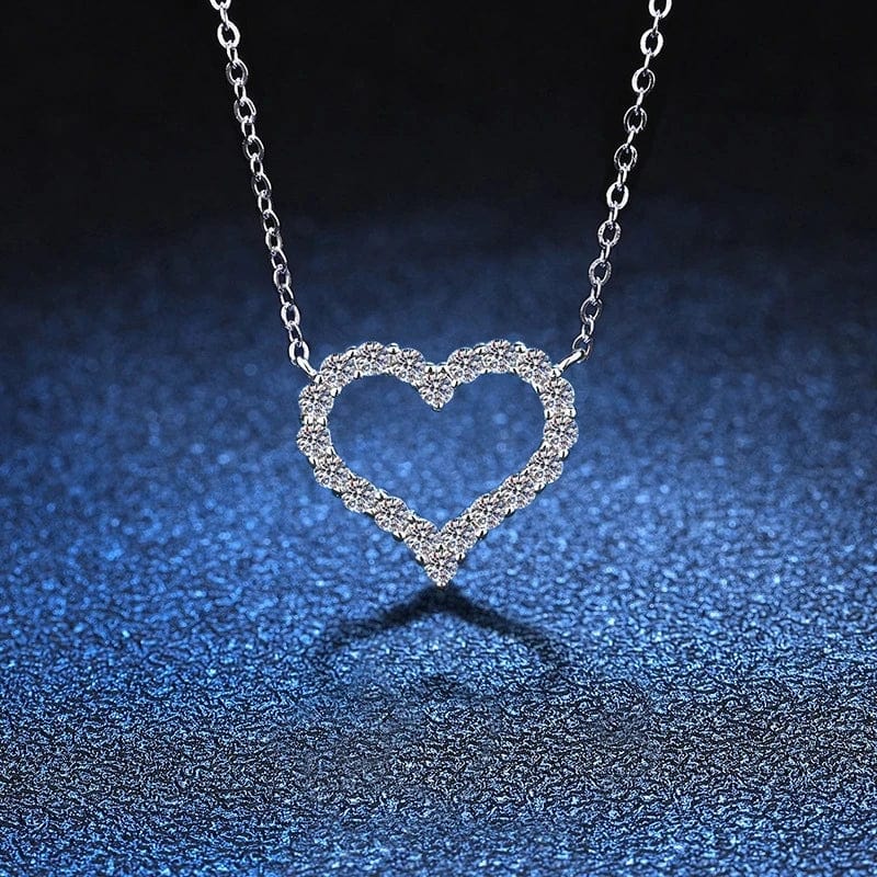 Planet Gates Korean Fashion Necklace for Women Heart Shaped Zircon Necklace Pendant Temperament Clavicle Chain Birthday Party Jewelry Gift