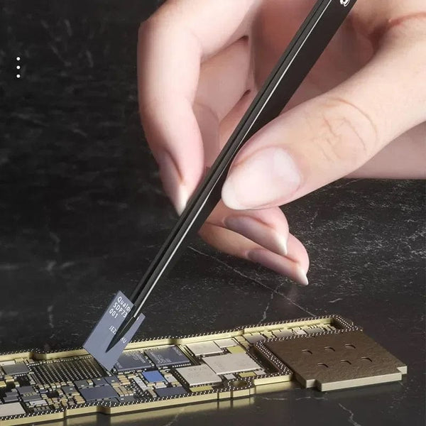 Planet Gates KS-11 MECHANIC KS-11 Hand Polished Jumper Non-magnetic Tweezers 0.008mm Tip Precision Stainless Steel Mobile Phone Repair Manual Tool