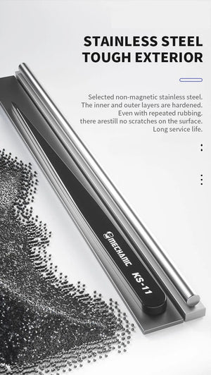 Planet Gates KS-11 MECHANIC KS-11 Hand Polished Jumper Non-magnetic Tweezers 0.008mm Tip Precision Stainless Steel Mobile Phone Repair Manual Tool