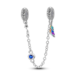 Planet Gates KTC417 Silver Clasp 925 Sterling Silver CZ pave Clip Charms Daisy Beads Stopper Safety Chain fit Original Bangle Bracelet Jewelry Clip