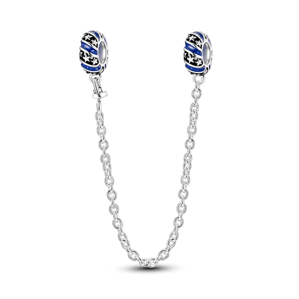 Planet Gates KTC417 Silver Clasp 925 Sterling Silver CZ pave Clip Charms Daisy Beads Stopper Safety Chain fit Original Bangle Bracelet Jewelry Clip
