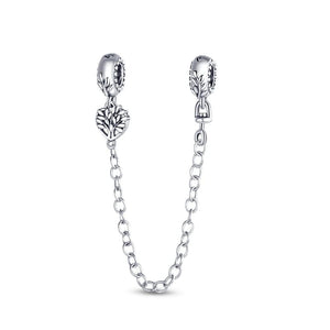 Planet Gates KTC417 Silver Clasp 925 Sterling Silver CZ pave Clip Charms Daisy Beads Stopper Safety Chain fit Original Bangle Bracelet Jewelry Clip