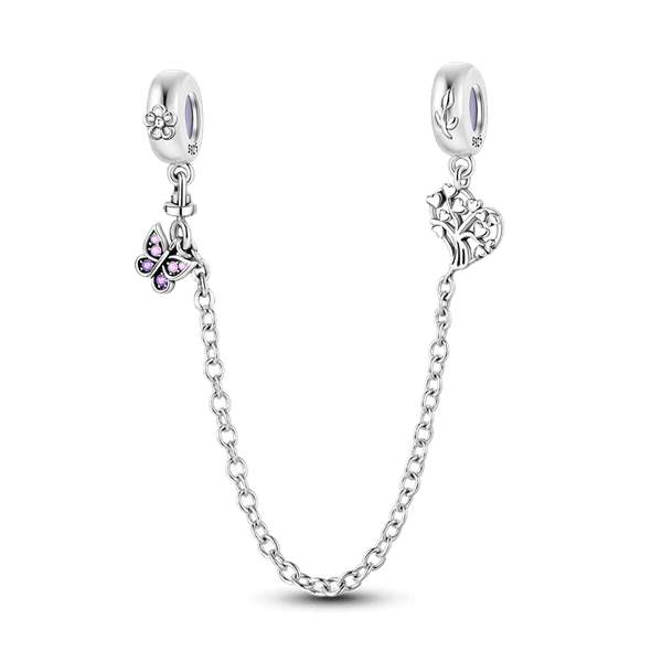 Planet Gates KTC417 Silver Clasp 925 Sterling Silver CZ pave Clip Charms Daisy Beads Stopper Safety Chain fit Original Bangle Bracelet Jewelry Clip