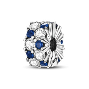 Planet Gates KTC417 Silver Clasp 925 Sterling Silver CZ pave Clip Charms Daisy Beads Stopper Safety Chain fit Original Bangle Bracelet Jewelry Clip