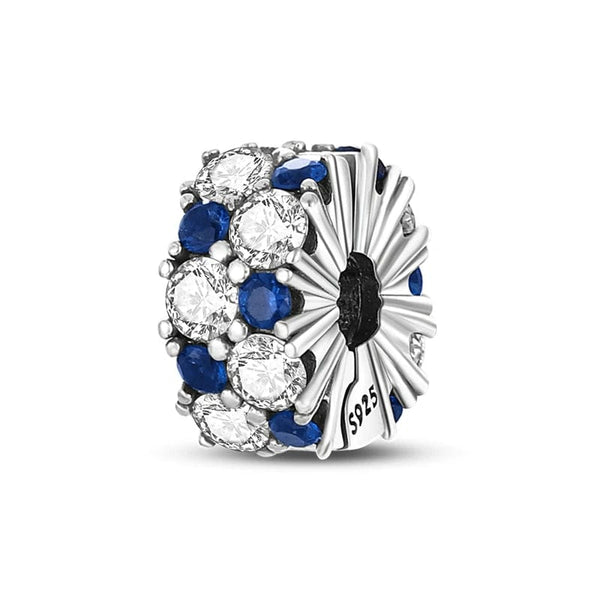 Planet Gates KTC417 Silver Clasp 925 Sterling Silver CZ pave Clip Charms Daisy Beads Stopper Safety Chain fit Original Bangle Bracelet Jewelry Clip