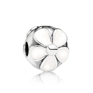 Planet Gates KTC417 Silver Clasp 925 Sterling Silver CZ pave Clip Charms Daisy Beads Stopper Safety Chain fit Original Bangle Bracelet Jewelry Clip
