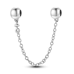 Planet Gates KTC417 Silver Clasp 925 Sterling Silver CZ pave Clip Charms Daisy Beads Stopper Safety Chain fit Original Bangle Bracelet Jewelry Clip