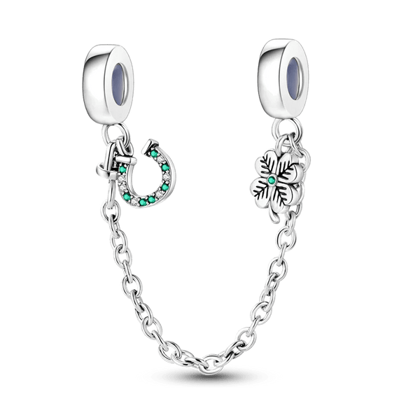 Planet Gates KTC417 Silver Clasp 925 Sterling Silver CZ pave Clip Charms Daisy Beads Stopper Safety Chain fit Original Bangle Bracelet Jewelry Clip