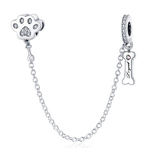 Planet Gates KTC417 Silver Clasp 925 Sterling Silver CZ pave Clip Charms Daisy Beads Stopper Safety Chain fit Original Bangle Bracelet Jewelry Clip