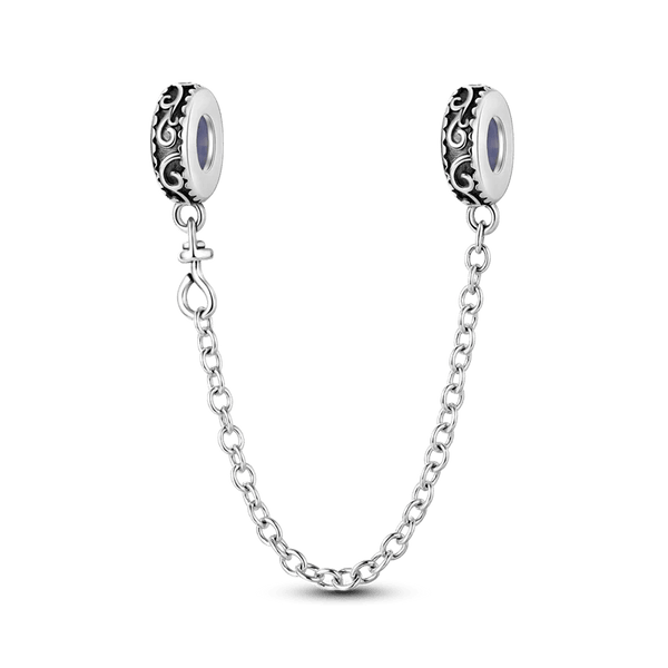 Planet Gates KTC417 Silver Clasp 925 Sterling Silver CZ pave Clip Charms Daisy Beads Stopper Safety Chain fit Original Bangle Bracelet Jewelry Clip