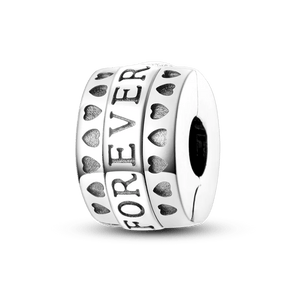 Planet Gates KTC417 Silver Clasp 925 Sterling Silver CZ pave Clip Charms Daisy Beads Stopper Safety Chain fit Original Bangle Bracelet Jewelry Clip