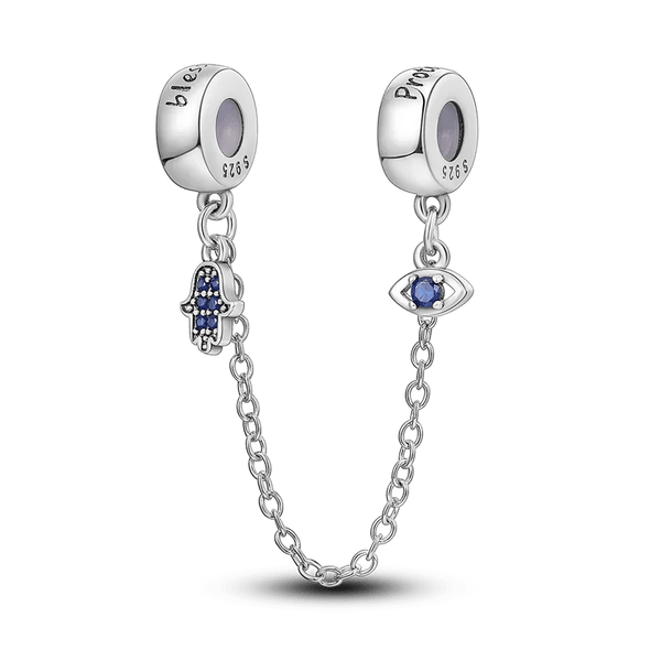 Planet Gates KTC417 Silver Clasp 925 Sterling Silver CZ pave Clip Charms Daisy Beads Stopper Safety Chain fit Original Bangle Bracelet Jewelry Clip