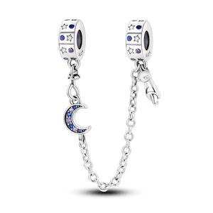 Planet Gates KTC417 Silver Clasp 925 Sterling Silver CZ pave Clip Charms Daisy Beads Stopper Safety Chain fit Original Bangle Bracelet Jewelry Clip