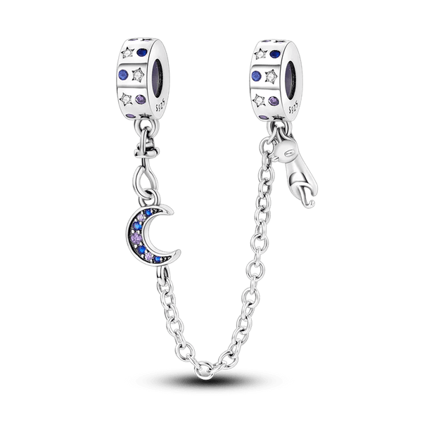 Planet Gates KTC417 Silver Clasp 925 Sterling Silver CZ pave Clip Charms Daisy Beads Stopper Safety Chain fit Original Bangle Bracelet Jewelry Clip