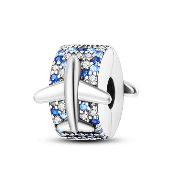 Planet Gates KTC417 Silver Clasp 925 Sterling Silver CZ pave Clip Charms Daisy Beads Stopper Safety Chain fit Original Bangle Bracelet Jewelry Clip