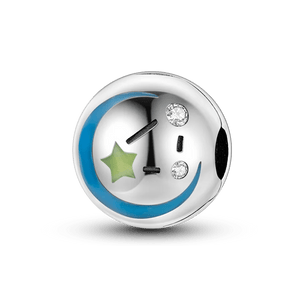 Planet Gates KTC417 Silver Clasp 925 Sterling Silver CZ pave Clip Charms Daisy Beads Stopper Safety Chain fit Original Bangle Bracelet Jewelry Clip