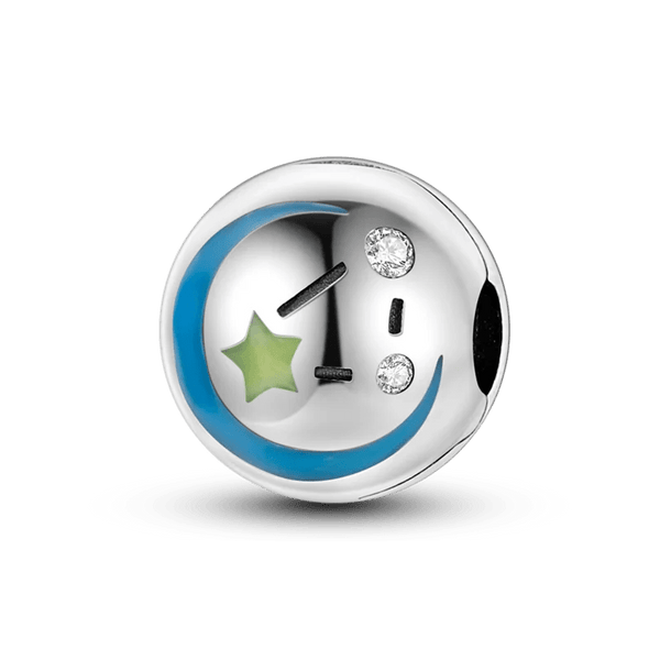 Planet Gates KTC417 Silver Clasp 925 Sterling Silver CZ pave Clip Charms Daisy Beads Stopper Safety Chain fit Original Bangle Bracelet Jewelry Clip