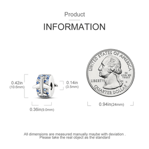 Planet Gates KTC417 Silver Clasp 925 Sterling Silver CZ pave Clip Charms Daisy Beads Stopper Safety Chain fit Original Bangle Bracelet Jewelry Clip