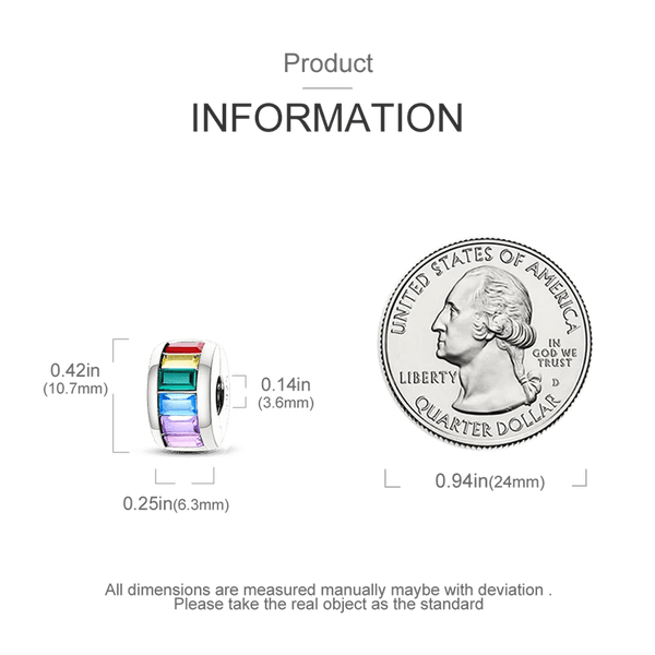 Planet Gates KTC417 Silver Clasp 925 Sterling Silver CZ pave Clip Charms Daisy Beads Stopper Safety Chain fit Original Bangle Bracelet Jewelry Clip