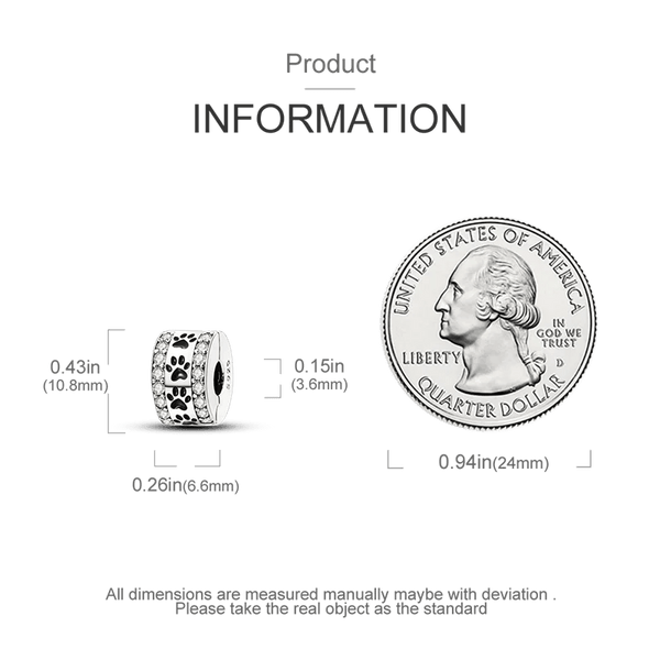 Planet Gates KTC417 Silver Clasp 925 Sterling Silver CZ pave Clip Charms Daisy Beads Stopper Safety Chain fit Original Bangle Bracelet Jewelry Clip