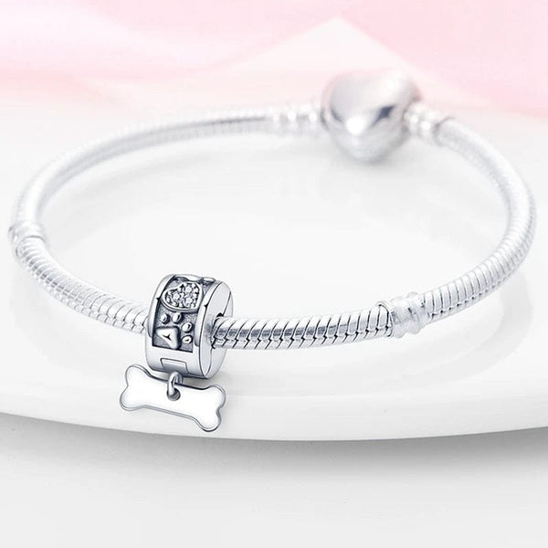 Planet Gates KTC417 Silver Clasp 925 Sterling Silver CZ pave Clip Charms Daisy Beads Stopper Safety Chain fit Original Bangle Bracelet Jewelry Clip