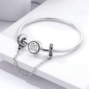 Planet Gates KTC417 Silver Clasp 925 Sterling Silver CZ pave Clip Charms Daisy Beads Stopper Safety Chain fit Original Bangle Bracelet Jewelry Clip