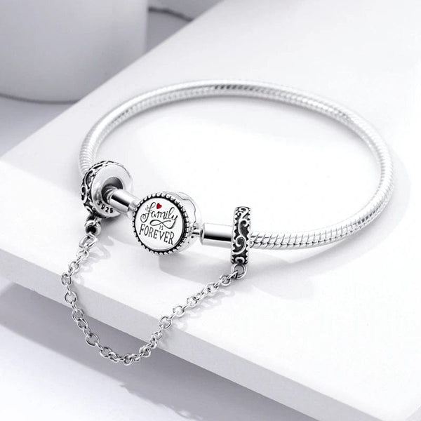 Planet Gates KTC417 Silver Clasp 925 Sterling Silver CZ pave Clip Charms Daisy Beads Stopper Safety Chain fit Original Bangle Bracelet Jewelry Clip