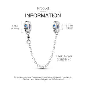 Planet Gates KTC417 Silver Clasp 925 Sterling Silver CZ pave Clip Charms Daisy Beads Stopper Safety Chain fit Original Bangle Bracelet Jewelry Clip