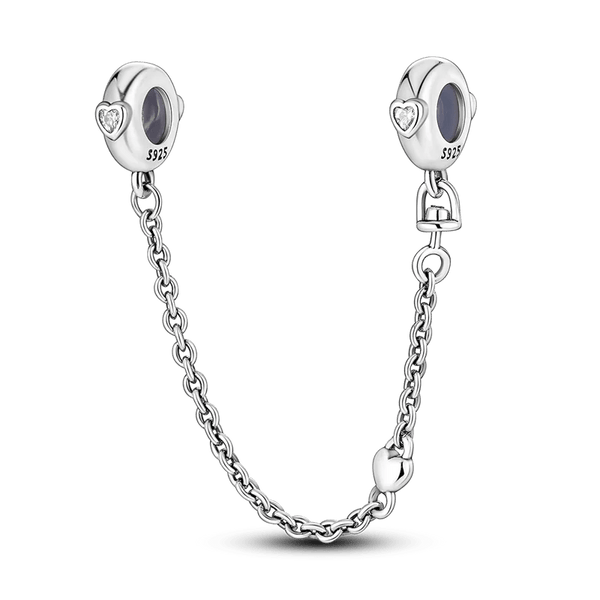 Planet Gates KTC417 Silver Clasp 925 Sterling Silver CZ pave Clip Charms Daisy Beads Stopper Safety Chain fit Original Bangle Bracelet Jewelry Clip
