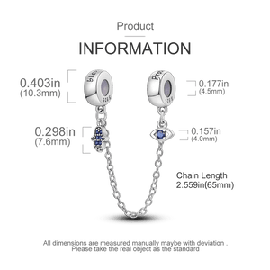 Planet Gates KTC417 Silver Clasp 925 Sterling Silver CZ pave Clip Charms Daisy Beads Stopper Safety Chain fit Original Bangle Bracelet Jewelry Clip