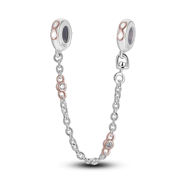 Planet Gates KTC417 Silver Clasp 925 Sterling Silver CZ pave Clip Charms Daisy Beads Stopper Safety Chain fit Original Bangle Bracelet Jewelry Clip