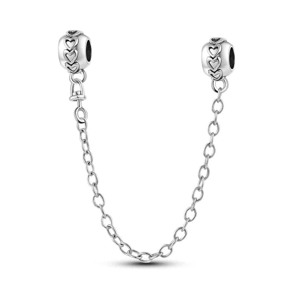 Planet Gates KTC417 Silver Clasp 925 Sterling Silver CZ pave Clip Charms Daisy Beads Stopper Safety Chain fit Original Bangle Bracelet Jewelry Clip