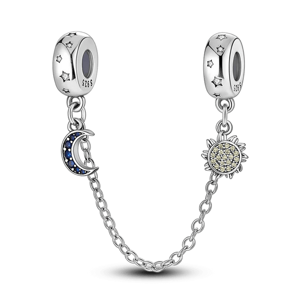 Planet Gates KTC417 Silver Clasp 925 Sterling Silver CZ pave Clip Charms Daisy Beads Stopper Safety Chain fit Original Bangle Bracelet Jewelry Clip