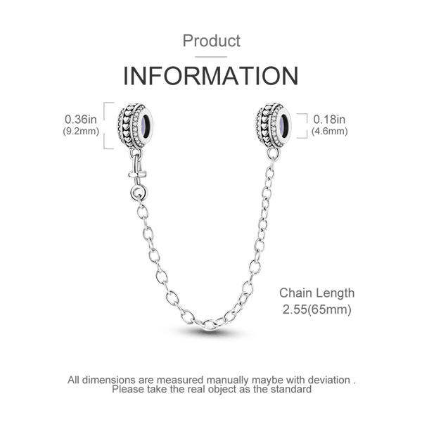 Planet Gates KTC417 Silver Clasp 925 Sterling Silver CZ pave Clip Charms Daisy Beads Stopper Safety Chain fit Original Bangle Bracelet Jewelry Clip