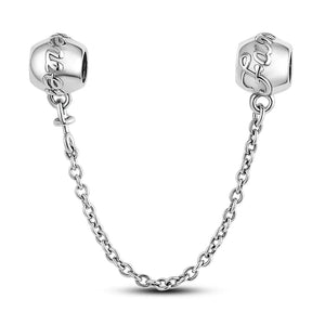 Planet Gates KTC417 Silver Clasp 925 Sterling Silver CZ pave Clip Charms Daisy Beads Stopper Safety Chain fit Original Bangle Bracelet Jewelry Clip