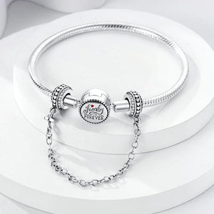 Planet Gates KTC417 Silver Clasp 925 Sterling Silver CZ pave Clip Charms Daisy Beads Stopper Safety Chain fit Original Bangle Bracelet Jewelry Clip
