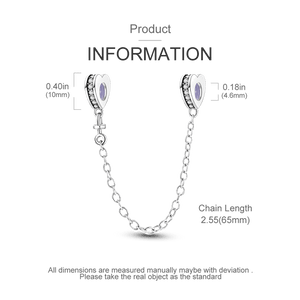 Planet Gates KTC417 Silver Clasp 925 Sterling Silver CZ pave Clip Charms Daisy Beads Stopper Safety Chain fit Original Bangle Bracelet Jewelry Clip