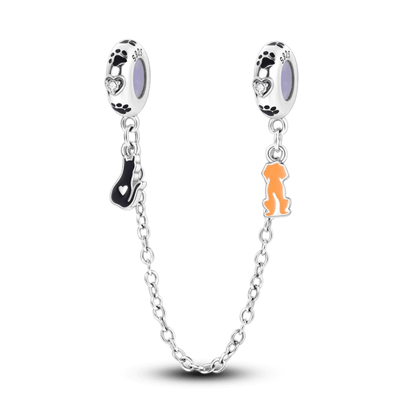 Planet Gates KTC417 Silver Clasp 925 Sterling Silver CZ pave Clip Charms Daisy Beads Stopper Safety Chain fit Original Bangle Bracelet Jewelry Clip