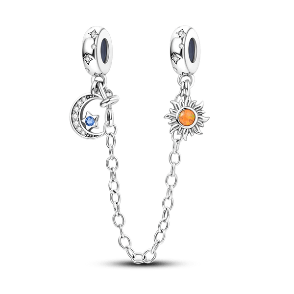 Planet Gates KTC417 Silver Clasp 925 Sterling Silver CZ pave Clip Charms Daisy Beads Stopper Safety Chain fit Original Bangle Bracelet Jewelry Clip