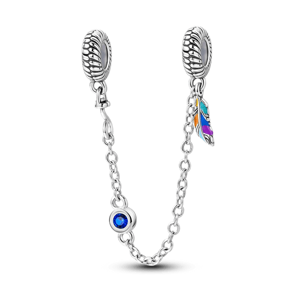 Planet Gates KTC417 Silver Clasp 925 Sterling Silver CZ pave Clip Charms Daisy Beads Stopper Safety Chain fit Original Bangle Bracelet Jewelry Clip